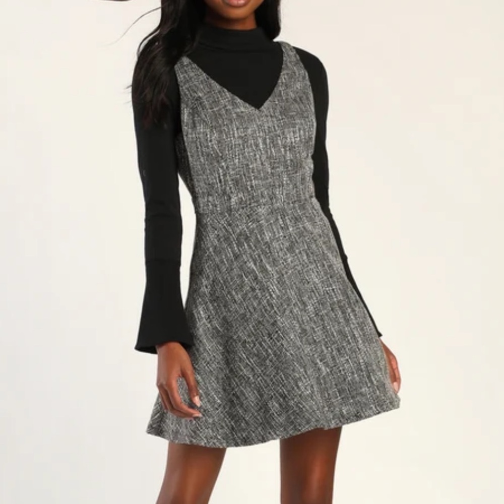 Grey Skater Mini Dress